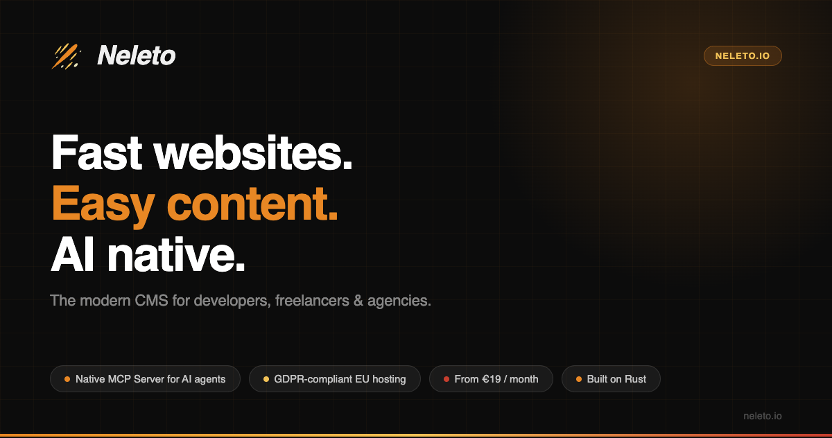 Vorschaubild von neleto.io – Neleto, das All-in-one-CMS