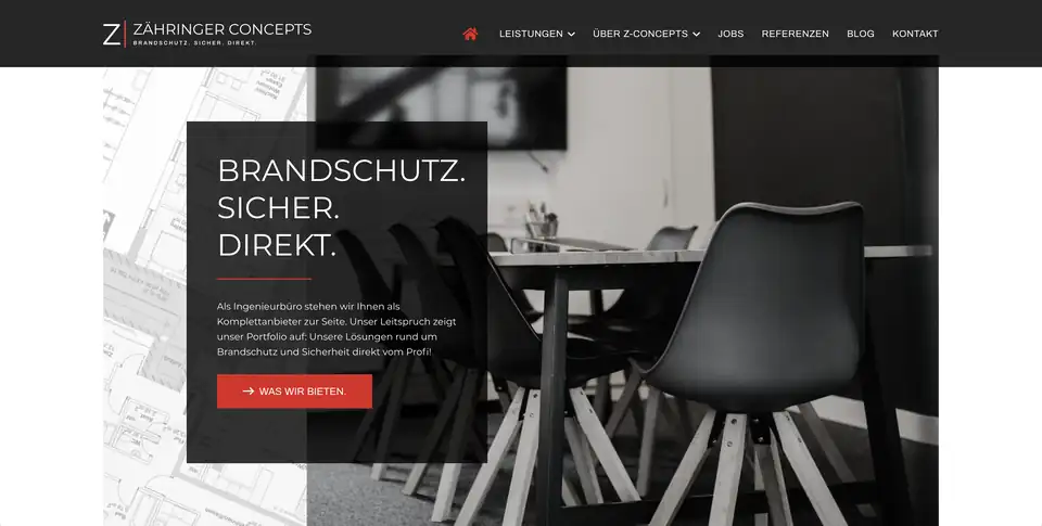 Startseite von Zähringer Concepts
